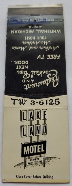 Lakeland Inn (Lakeland Motel, Lake-Land Motel) - Matchbook (newer photo)